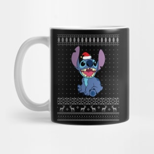 Lilo And Stitch Christmas Knit Pattern Mug